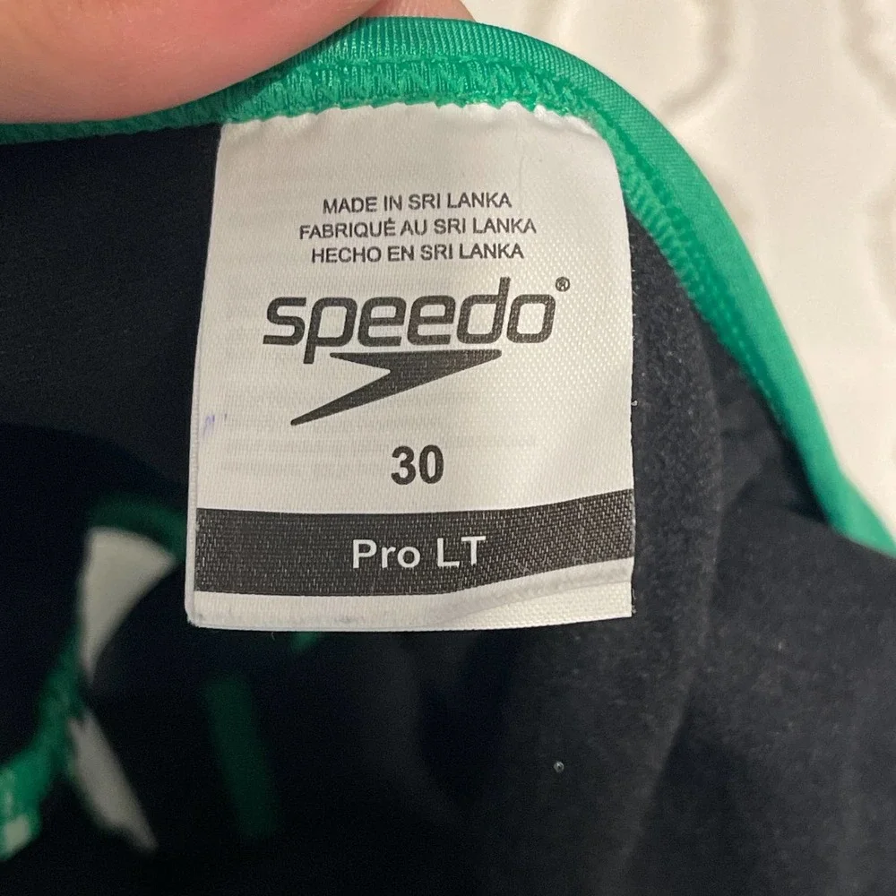 Speedo Green & Black Pro LT Competition One-Piece Swim Suit Pre-owned‎ Size 30